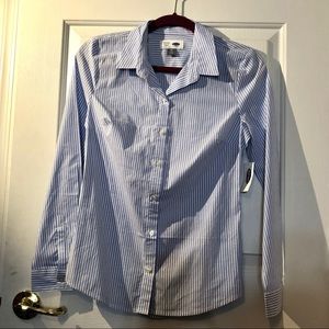 NWT Blue Striped Dress Shirt